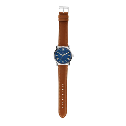 Men's Watch with Slim Case and Genuine Leather Band